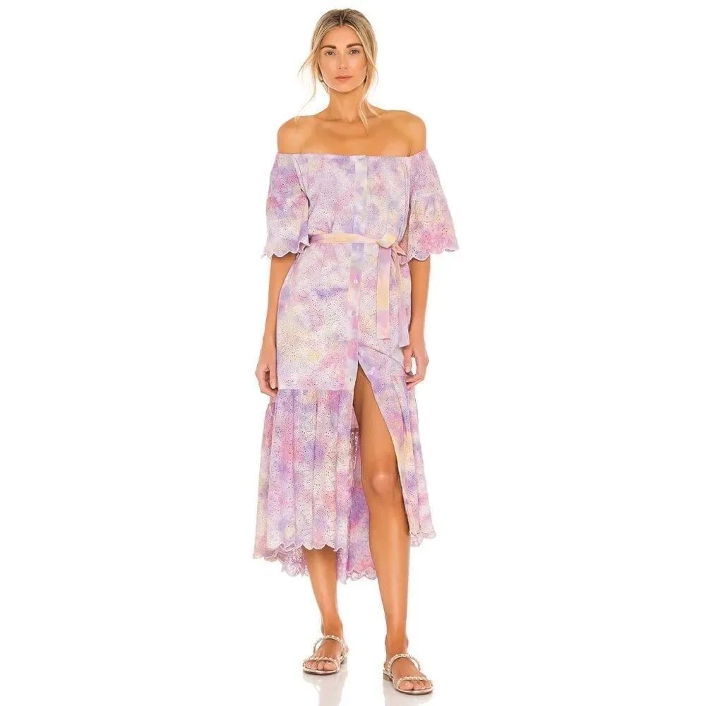 SUNDRESS Sandra Dress EYELET TIE AND DYE